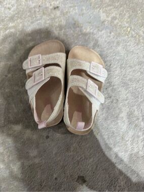 OshKosh B'gosh Pink Glitter Dual-Strap Sandals